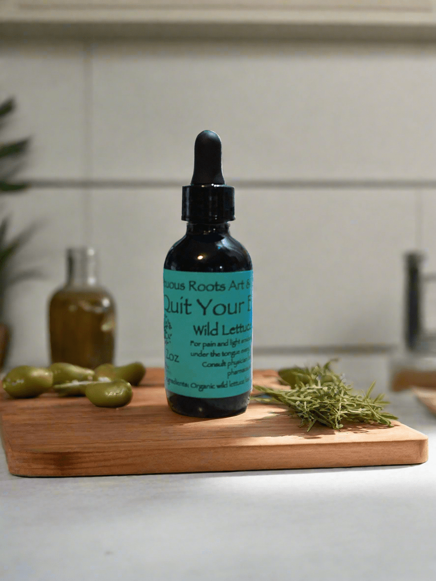 Quit Your Bitchin - Wild Lettuce Tincture - Tempestuous Roots Art & Farms LLC