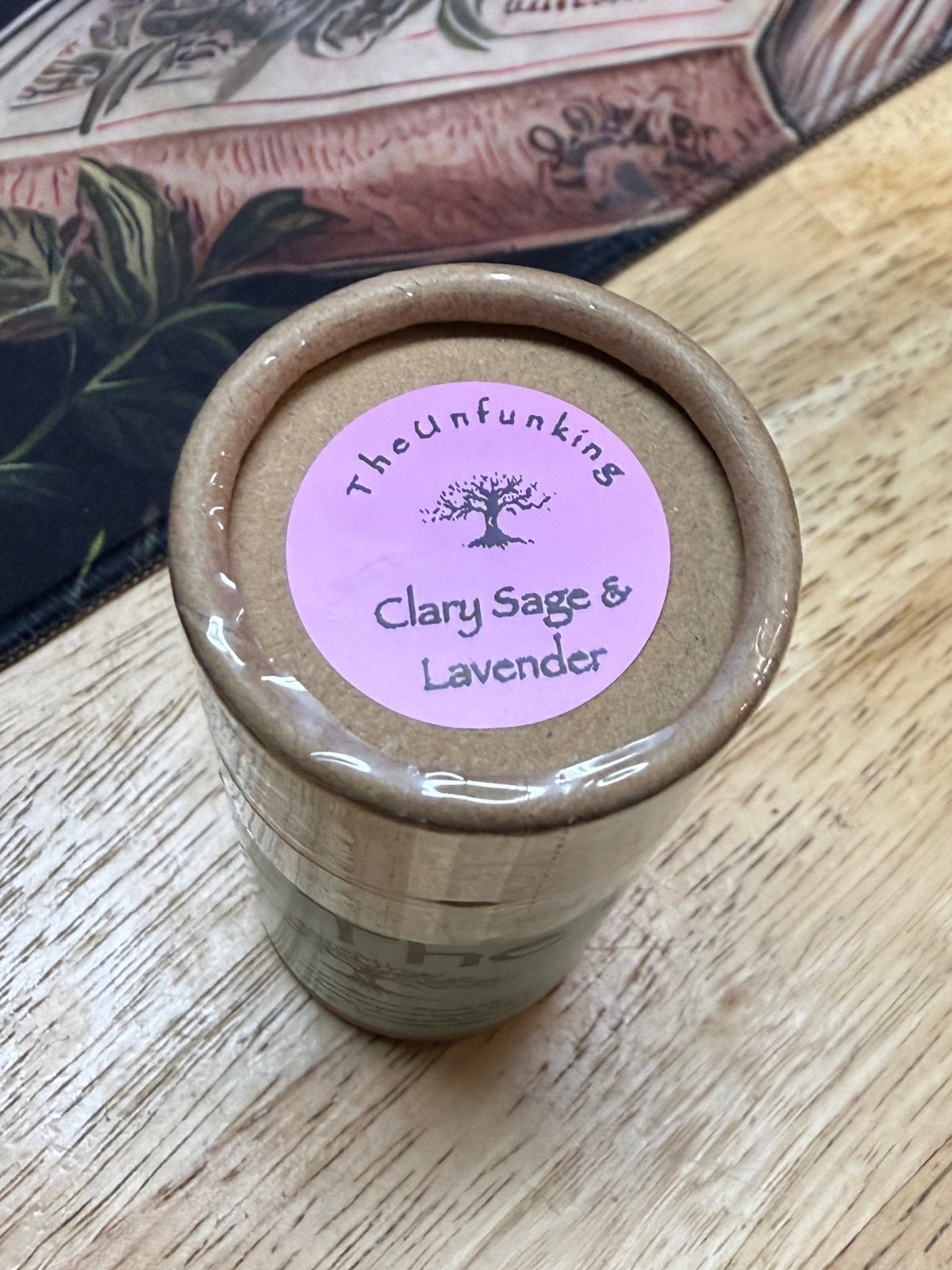 The Unfunking botanical deodorant by Tempestuous Roots close up shot