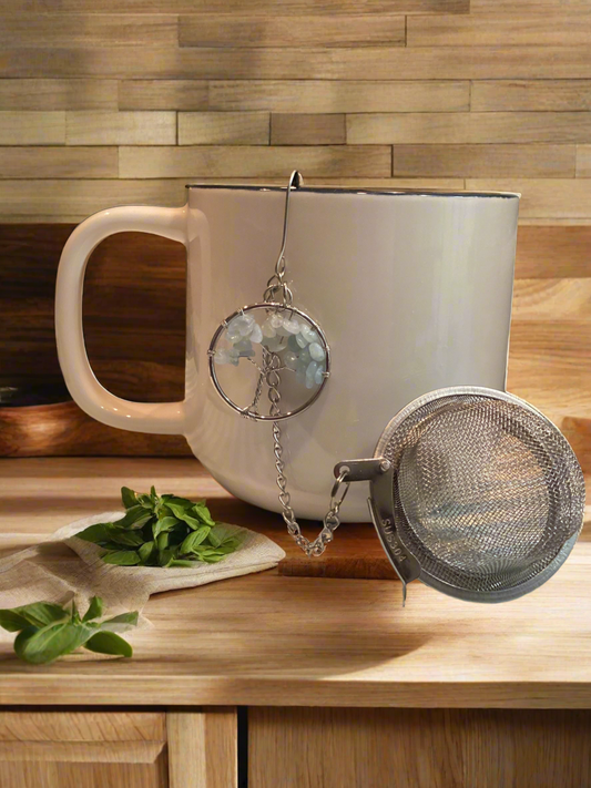 Tree of Life Aquamarine Charm Tea Filter