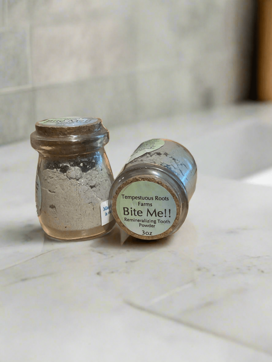 Bite Me!! Remineralizing Tooth Powder - Tempestuous Roots Art & Farms LLC