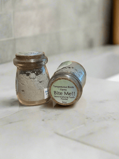 Bite Me!! Remineralizing Tooth Powder - Tempestuous Roots Art & Farms LLC