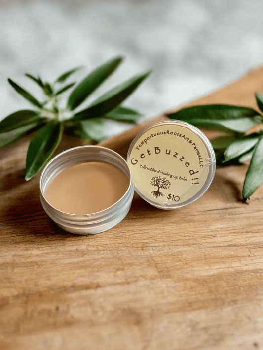 Get Buzzed! Tallow Blend Lip Balm - Tempestuous Roots Art & Farms LLC