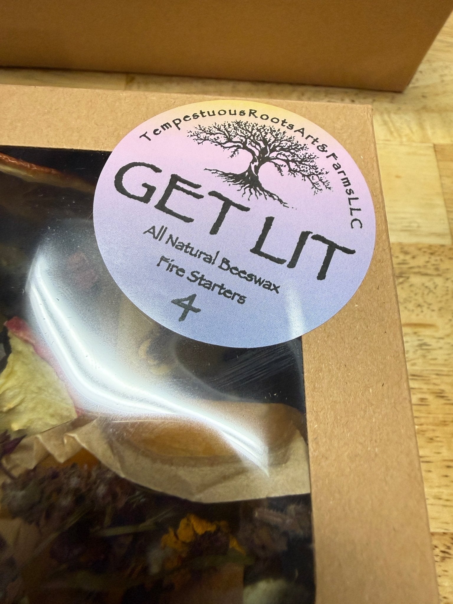 Get Lit - all natural beeswax firer starters - Tempestuous Roots Art & Farms LLC
