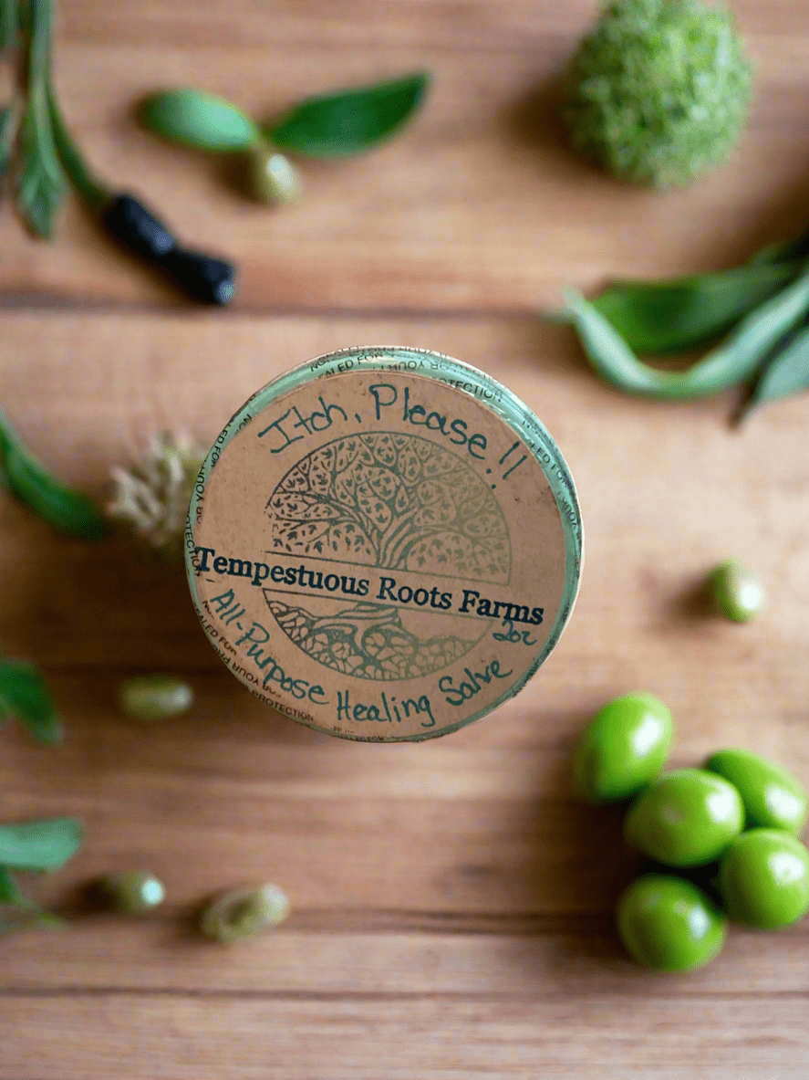 Itch, Please! All Purpose Skin Healing Salve - Tempestuous Roots Art & Farms LLC