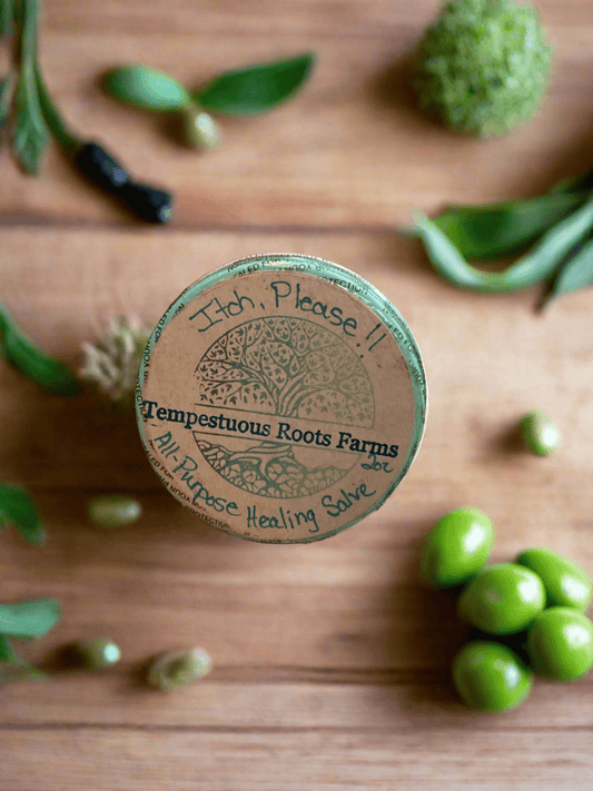 Itch, Please! All Purpose Skin Healing Salve - Tempestuous Roots Art & Farms LLC