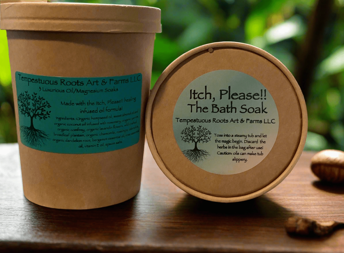 Itch, Please! Skin Healing Bath Soak 3pk - Tempestuous Roots Art & Farms LLC