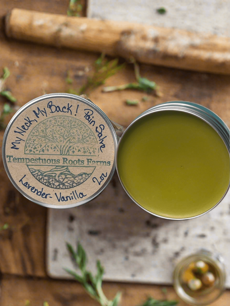 My Neck, My Back!!! Pain Relief Salve - Tempestuous Roots Art & Farms LLC