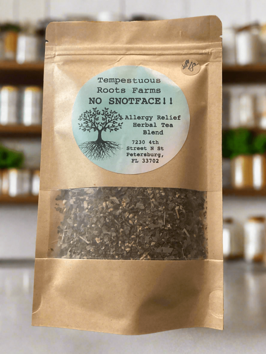 NO SNOTFACE - Allergy Relief Herbal Tea Blend - Tempestuous Roots Art & Farms LLC