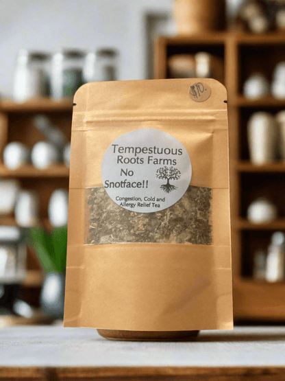 NO SNOTFACE - Allergy Relief Herbal Tea Blend - Tempestuous Roots Art & Farms LLC
