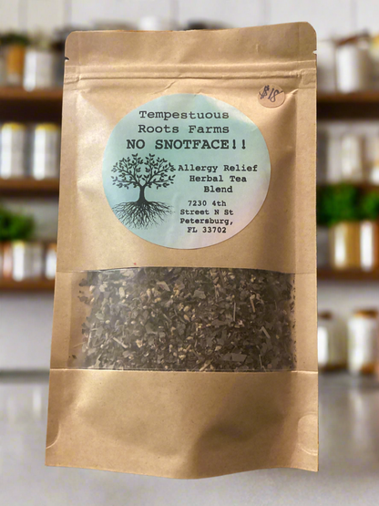 No Snotface herbal allergy relief blend tea