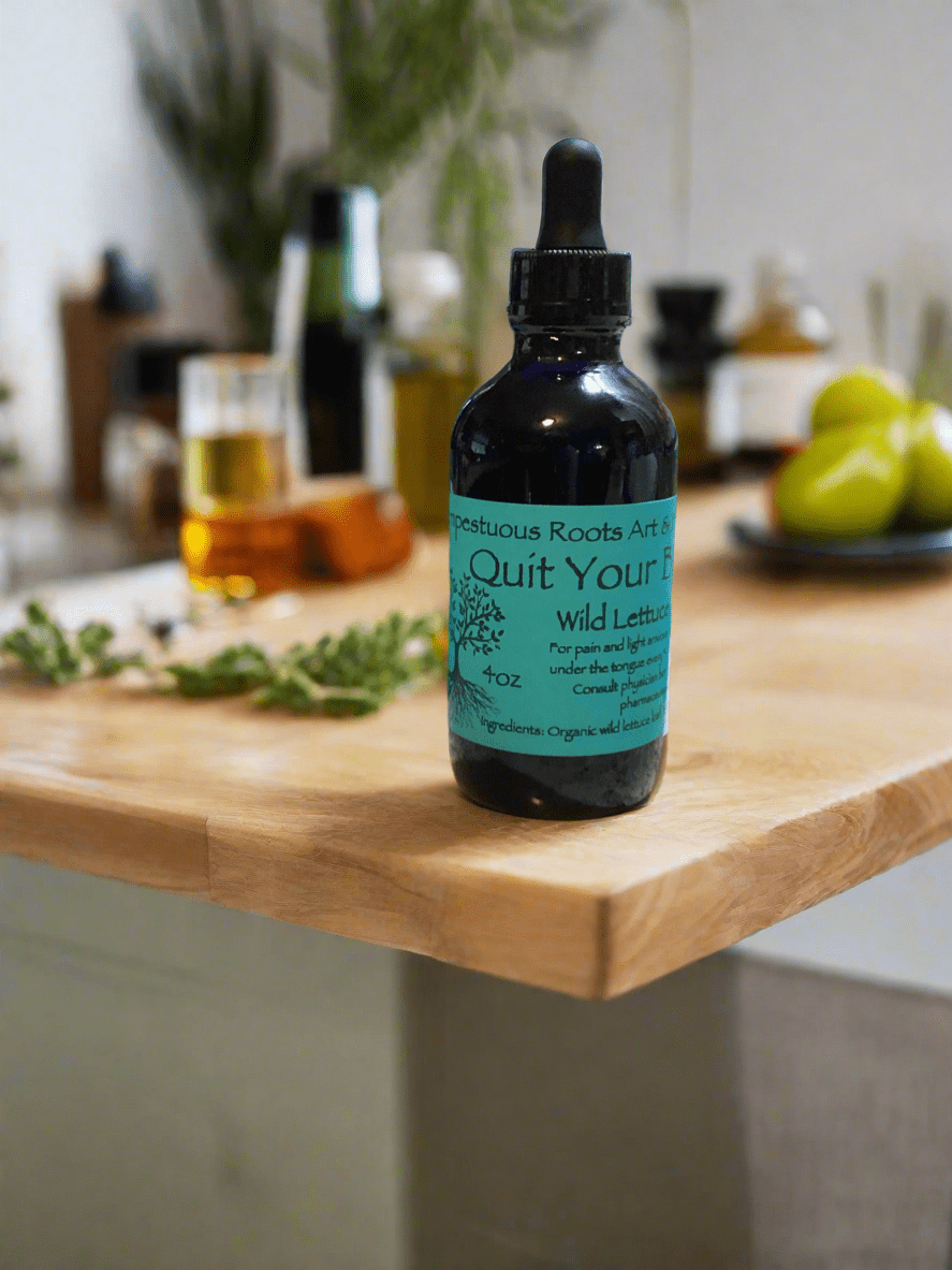 Quit Your Bitchin - Wild Lettuce Tincture - Tempestuous Roots Art & Farms LLC